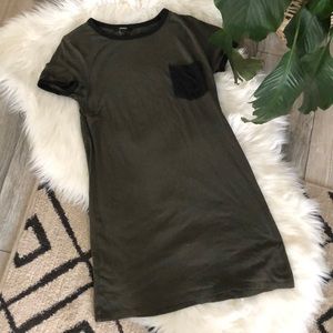 Army Green T-shirt Dress